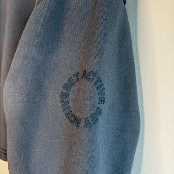 Set Active Grey/Blue cropped Set Active Zip up Sweatshirt - Picture 5 of 9